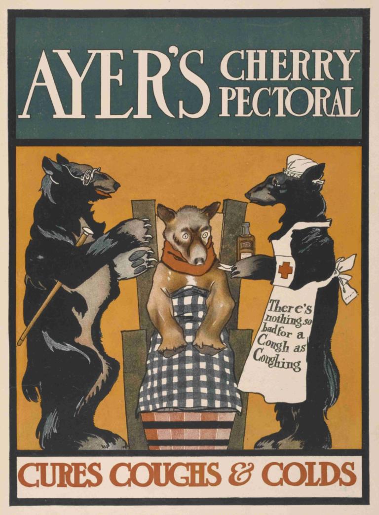 Ayer's Cherry Pectorials,Edward Penfield,Illustration,Illustration, no humans, apron, english text, chair