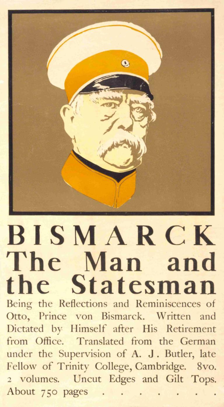 Bismarck, the man & the statesman,Edward Penfield,Illustration,Illustration, 1boy, hat, male focus