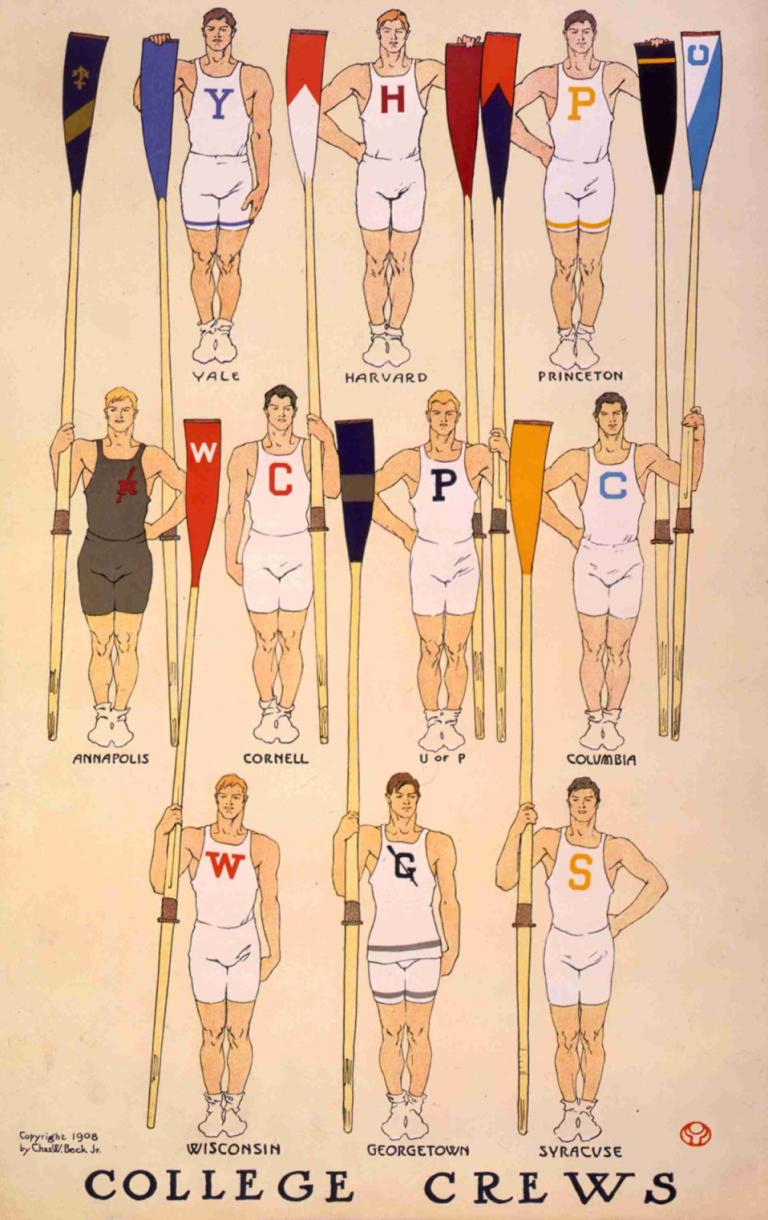 College crews,Équipes du collège,Edward Penfield,Illustration,Illustration, plusieurs garçons, foyer masculin