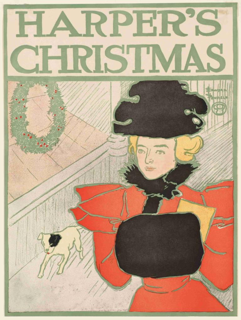 Harper's Christmas,Χριστούγεννα του Harper,Edward Penfield,Εικονογράφηση,Εικονογράφηση, μονοφωνία