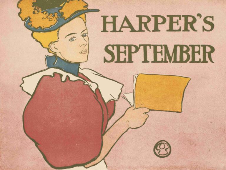 Harper's September,Harperovo září,Edward Penfield,Ilustrace,Ilustrace, sólo, blond vlasy, 1 kluk