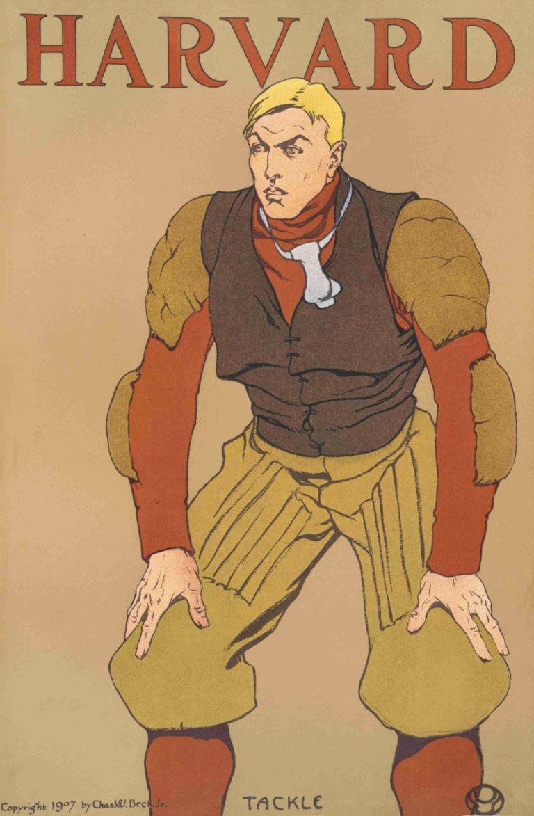 Harvard,Edward Penfield,Ilustrace,Ilustrace, mužské zaměření, 1 kluk, sólo, blond vlasy, parodie, vesta