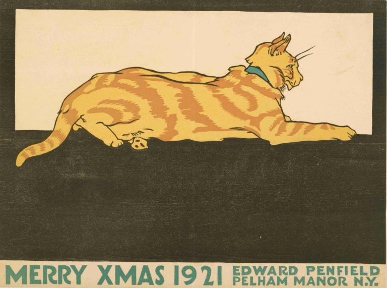 Merry Xmas, 1921,Vrolijk Kerstfeest, 1921,Edward Penfield,Illustratie,Illustratie, geen mensen