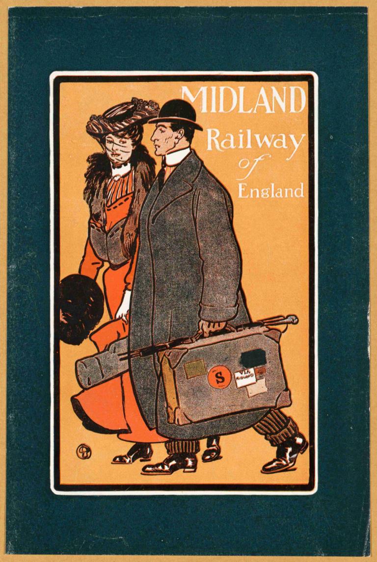 Midland railway of England,Angielska kolej śródlądowa,Edward Penfield,Ilustracja,Ilustracja, kapelusz