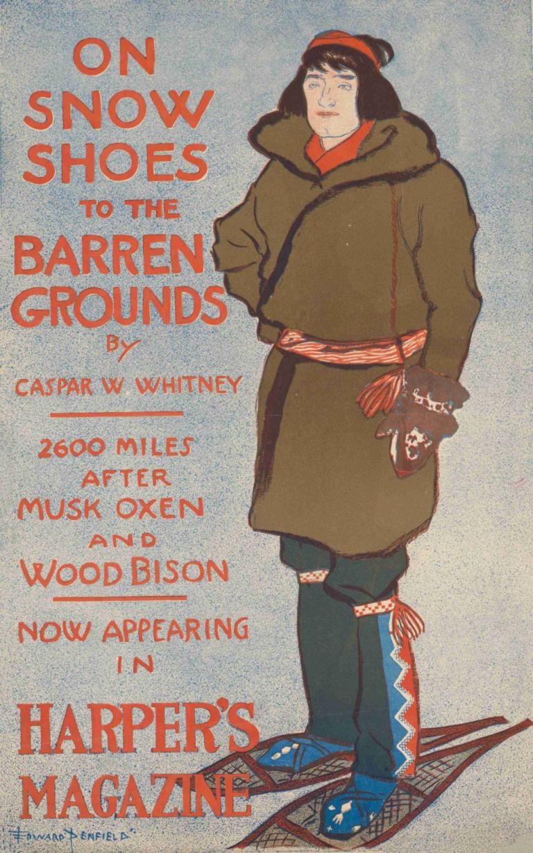 On snow-shoes to the barren grounds by Caspar Whitney,Edward Penfield,Illustration,Illustration, solo