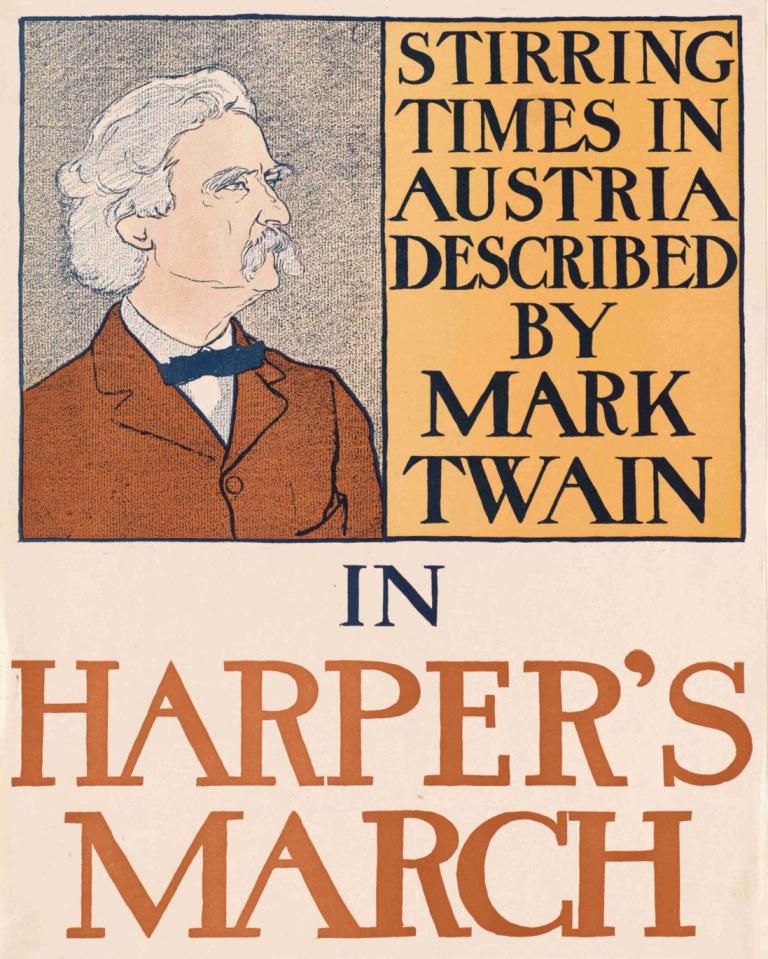 Stirring times in Austria described by Mark Twain in Harper's March