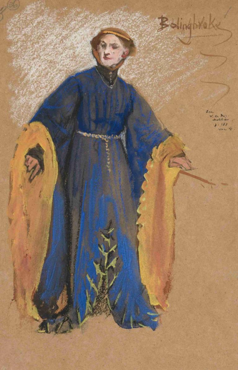 Bolingbroke, costume sketch for King Richard II,Bolingbroke, Kral 2. Richard için kostüm taslağı