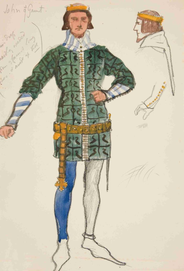 John of Gaunt, costume sketch for Henry Irving’s Planned Production of King Richard II,John z Gauntu