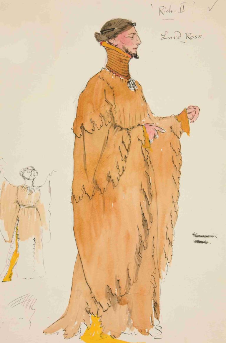 Lord Ross, costume sketch for Henry Irving’s Planned Production of King Richard II,Lord Ross