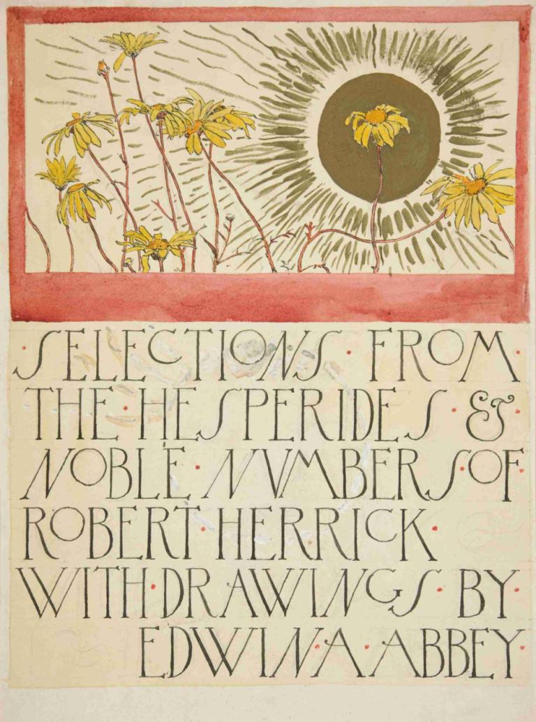 Sketch for an illustration for Selections from the Poetry of Robert Herrick