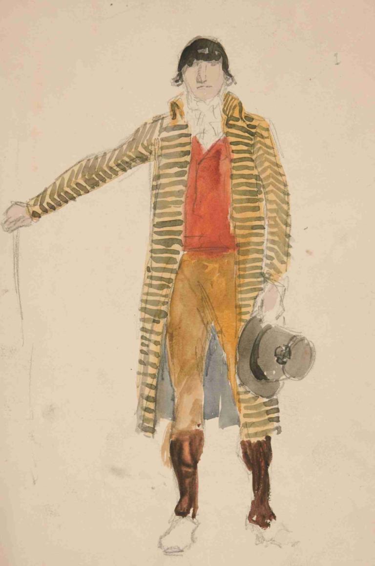 Sketch of a man - costume study for La Tosca II,한 남자의 스케치 - 라 토스카 II의 의상 연구,Edwin Austin Abbey,에드윈 오스틴 수도원