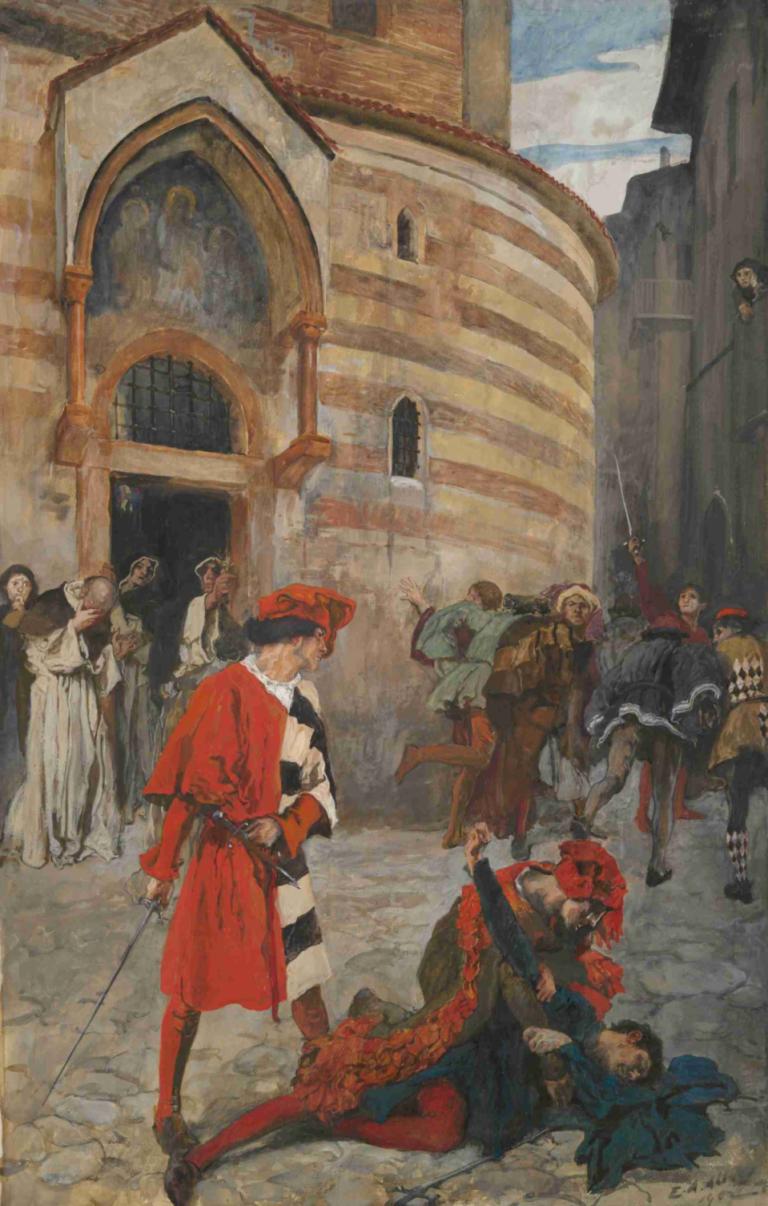 The Death of Mercutio - Act III, Scene I, Romeo and Juliet,Mercutios död - Akt III, Scen I, Romeo och Julia