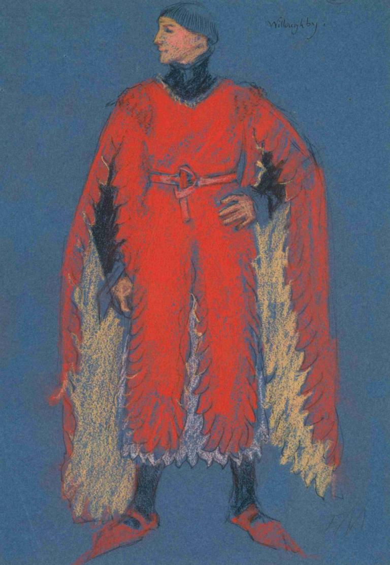 Willoughby, costume sketch for Henry Irving’s Planned Production of King Richard II