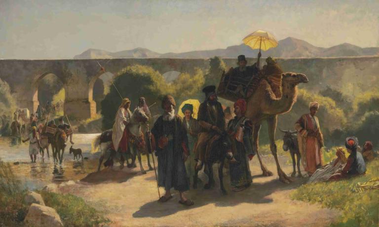 A Pilgrimage to the Jordan [at the Greek Easter],Edwin Lord Weeks,Oil Painting,Oil Painting, horse