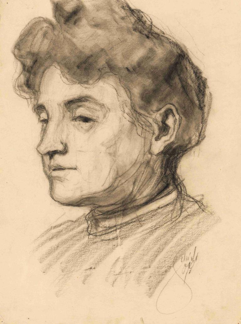 Porträt Marie Schiele,Portret van Marie Schiele,Egon Schiele,Schetsen,Schetsen, solo, 1 jongen