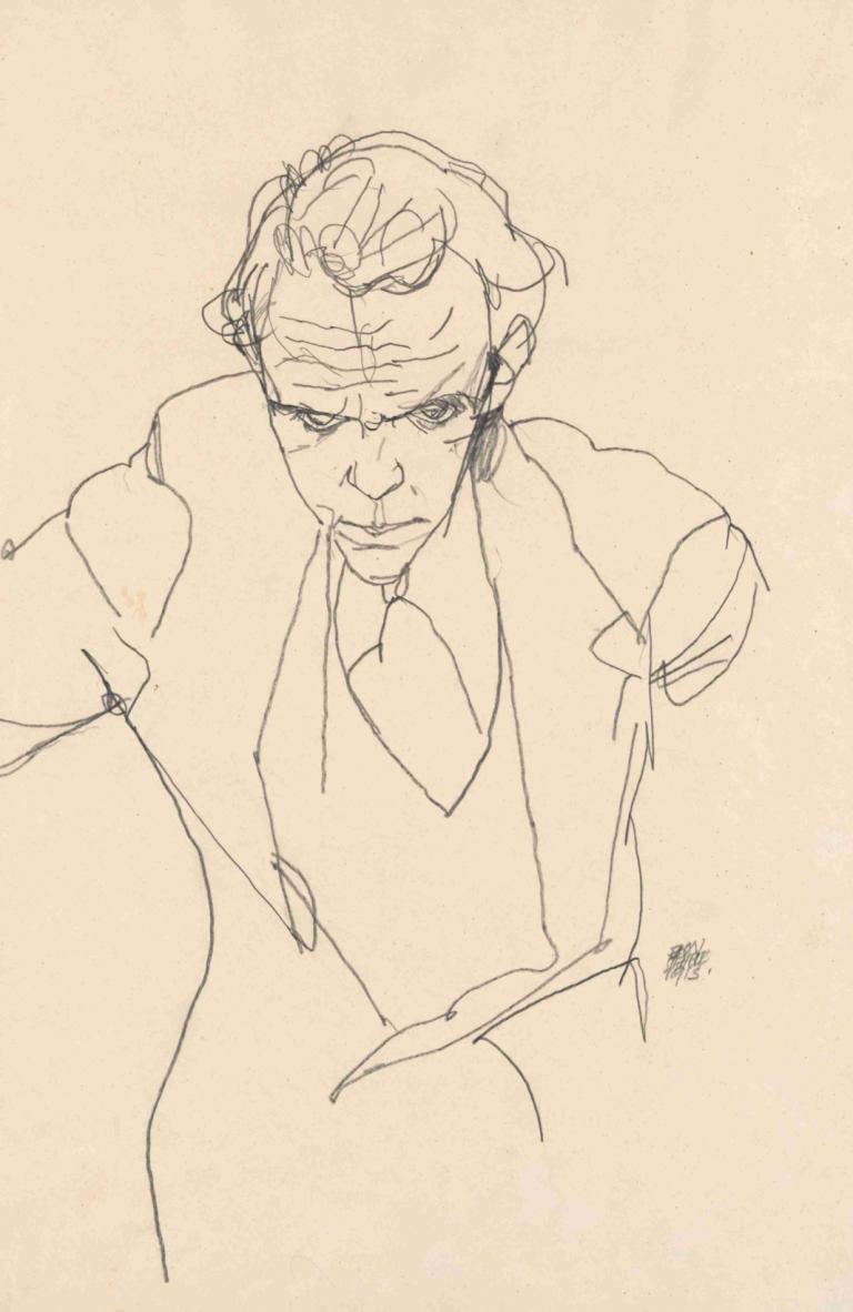 Roderick Mac Kay, Pianist,Roderick Mac Kay, Πιανίστας,Egon Schiele,Σκίτσο,Σκίτσο, 1 αγόρι, μονοφωνία