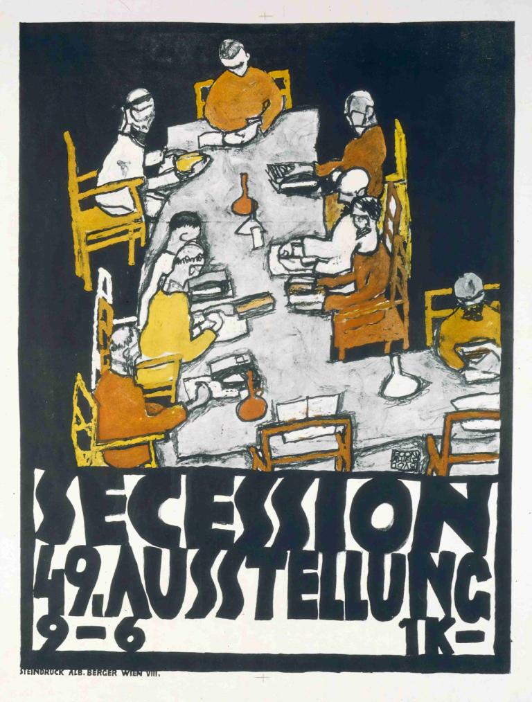 Secession. 49 Ausstellung...,Απόσχιση. 49 Έκθεση...,Egon Schiele,Ελαιογραφία,Ελαιογραφία, πολλά αγόρια