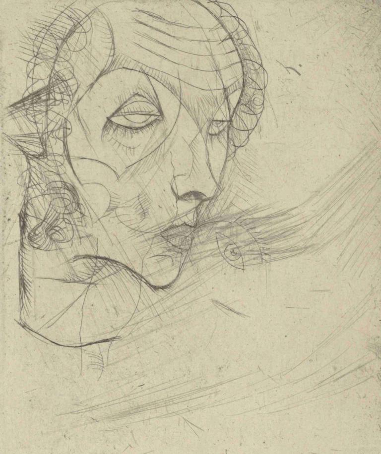 Self-portrait,Αυτοπροσωπογραφία,Egon Schiele,Σκίτσο,Σκίτσο, μονόχρωμος, σκίτσο, μονοφωνία, 1 κορίτσι