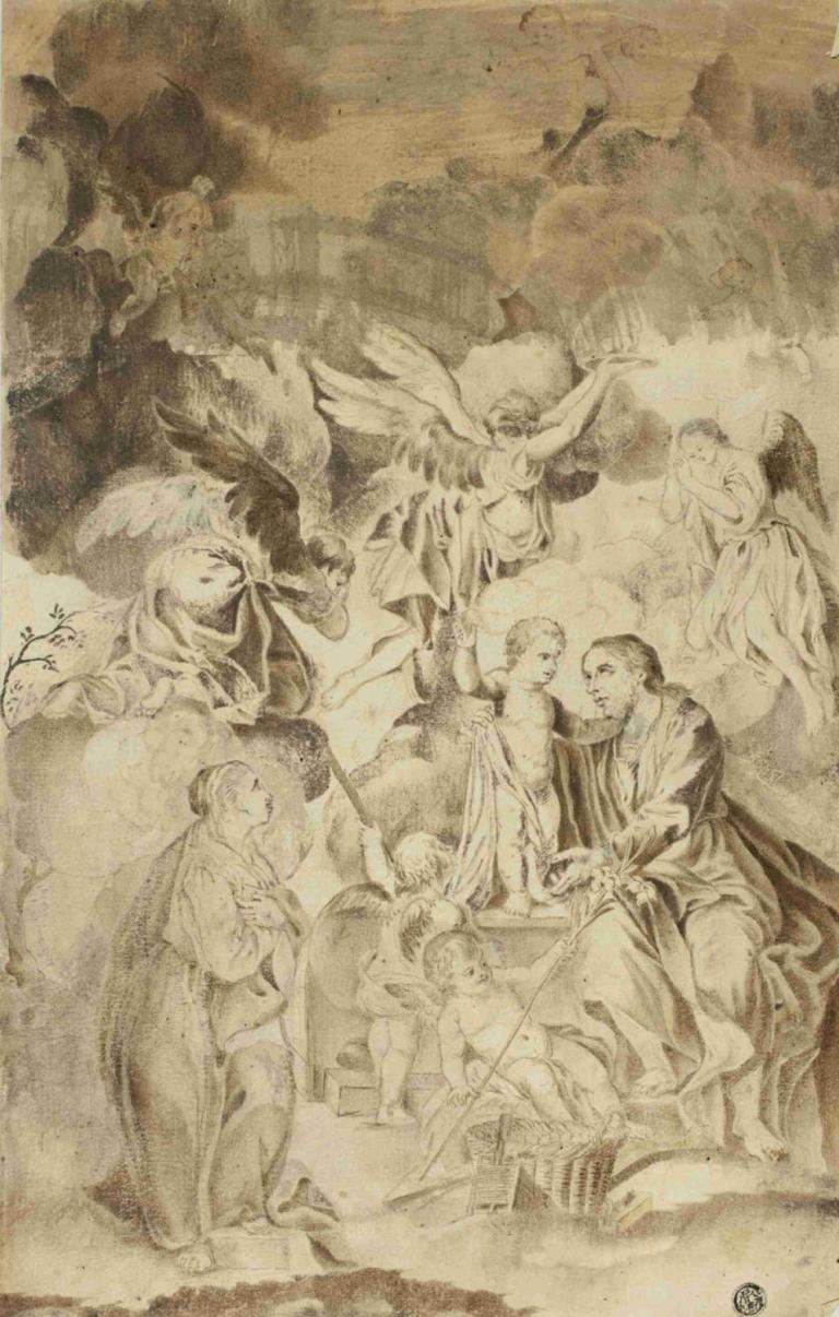 Beholding Vision of Christ Child and Saint Joseph,El Greco (Domenikos Theotokopoulos),Sketch,Sketch