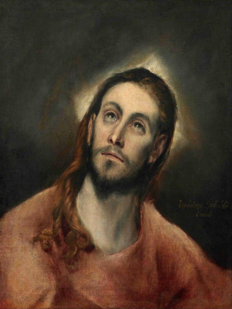 Christ In Prayer,Kristus Dalam Doa,El Greco (Domenikos Theotokopoulos),Lukisan cat minyak,Lukisan cat minyak