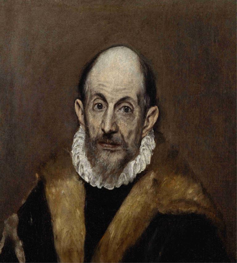 Portrait of an Old Man,Portrett av en gammel mann,El Greco (Domenikos Theotokopoulos),Oljemaleri,Oljemaleri