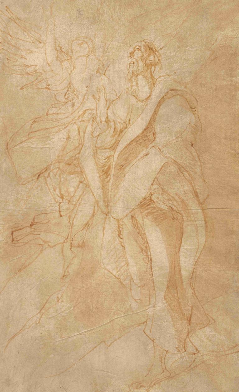 Saint John the Evangelist and an Angel,Johannes de Evangelist en een engel