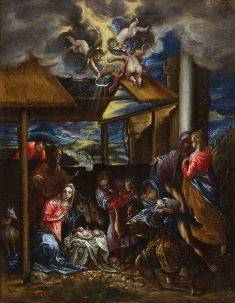 The Adoration Of The Shepherds,L'adorazione dei pastori,El Greco (Domenikos Theotokopoulos),Pittura ad olio