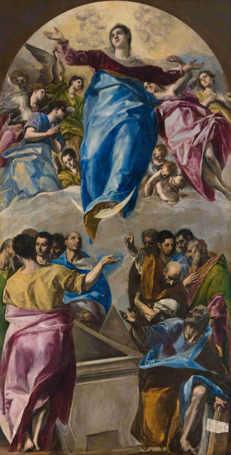 The Assumption Of The Virgin,Jomfruens antagelse,El Greco (Domenikos Theotokopoulos),Oliemaleri,Oliemaleri