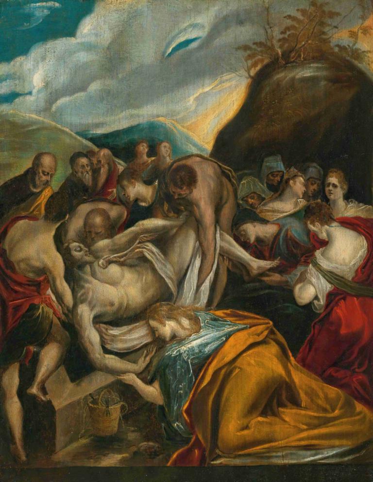 The Entombment Of Christ,Kristi begravelse,El Greco (Domenikos Theotokopoulos),Oliemaleri,Oliemaleri