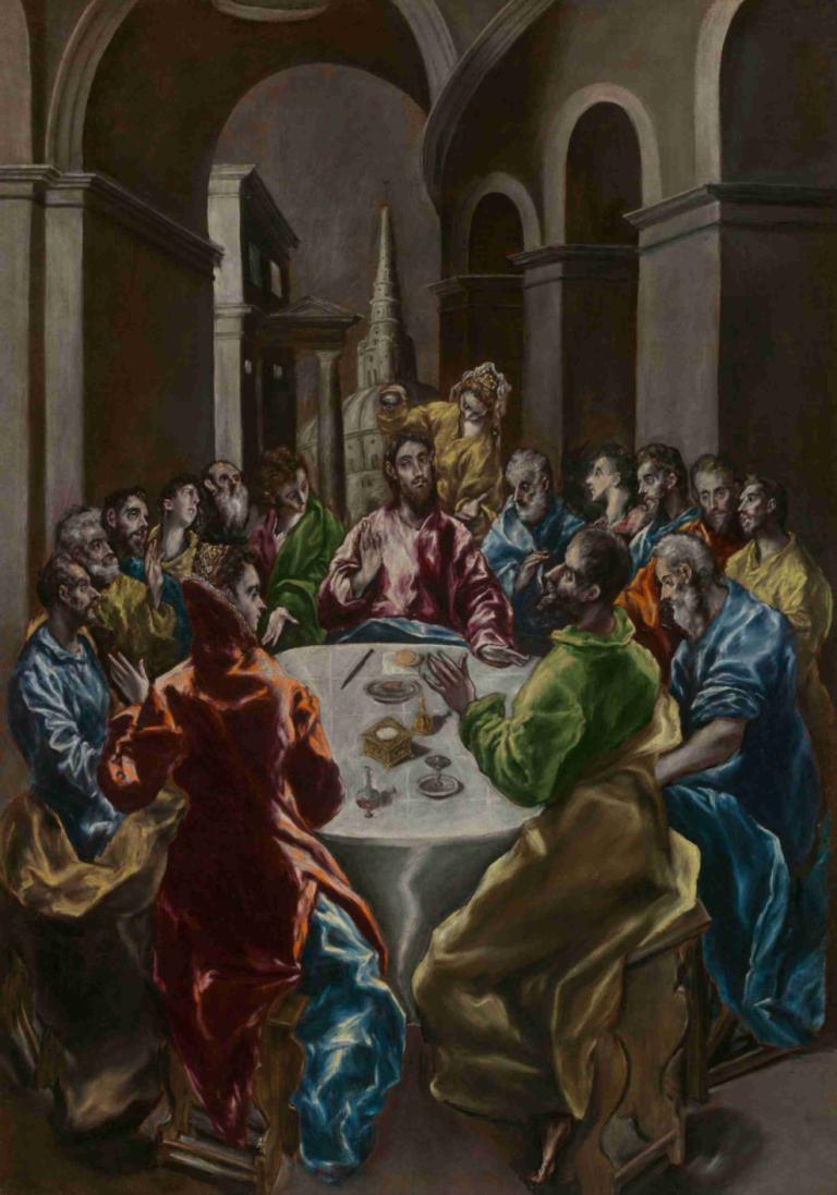 The Feast in the House of Simon,Festen i Simons Hus,El Greco (Domenikos Theotokopoulos),Oliemaleri,Oliemaleri