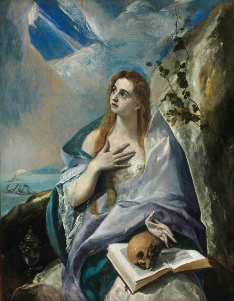 The Penitent Magdalene,Den botfärdiga Magdalena,El Greco (Domenikos Theotokopoulos),Oljemålning,Oljemålning