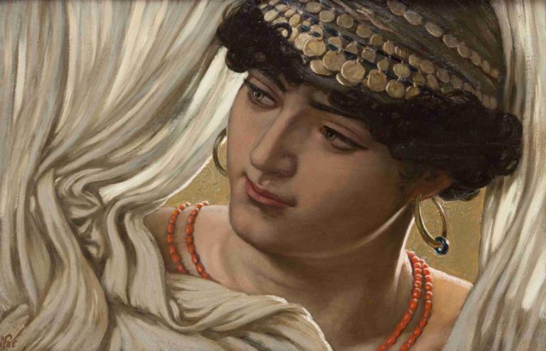 Delilah,Делайла,Elihu Vedder,Элиху Веддер,Иллюстрация,Иллюстрация, Ювелирные изделия, серьги, соло, ожерелье