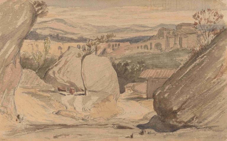 Orte,地点,Elihu Vedder,伊莱休-维德,插画,插画, 1个女孩, 金头发, 树, 独奏, 户外, 说谎