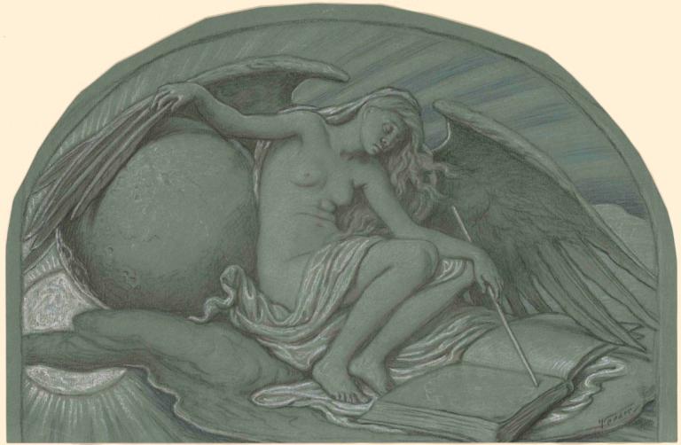 Study for 'The Eclipse of the Sun by the Moon',Studio per "L'eclissi di sole dalla luna".,Elihu Vedder