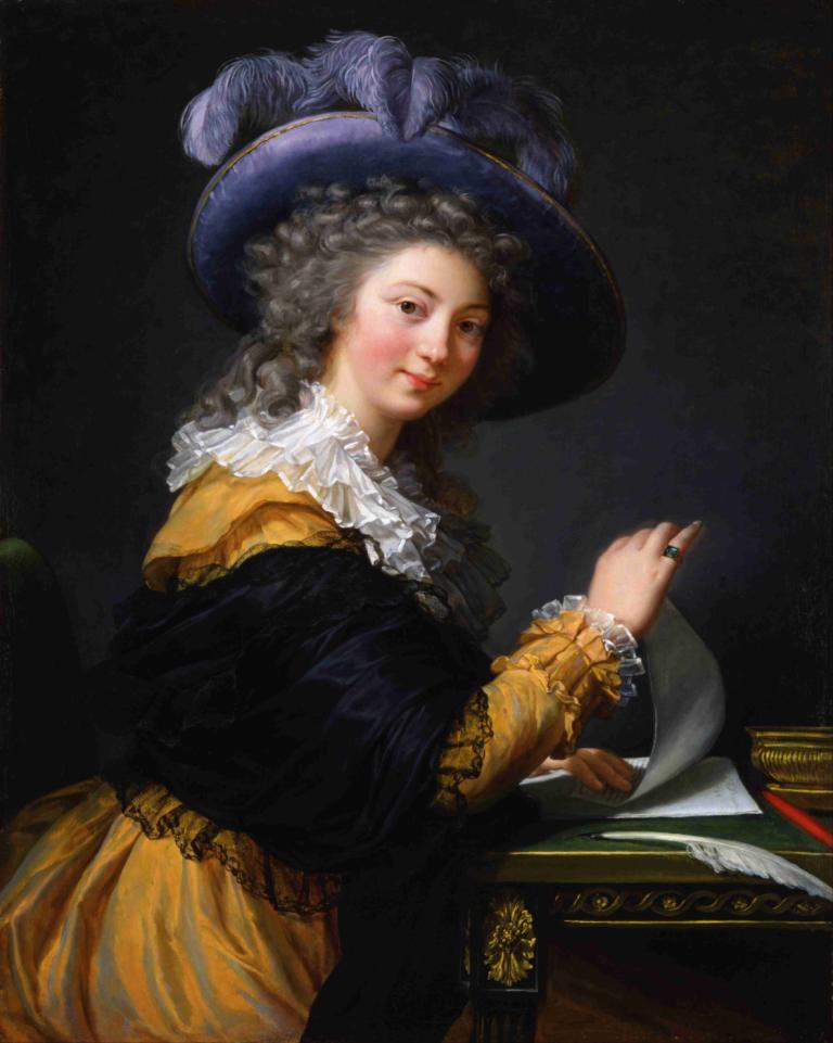 Comtesse de Cérès Former title [from 1963 to 1992]- Lady Folding a Letter,Elisabeth Louise Vigée Le Brun