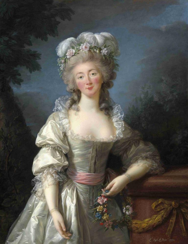 Madame du Barry,Elisabeth Louise Vigée Le Brun,Pintura al óleo,Pintura al óleo, 1 chica