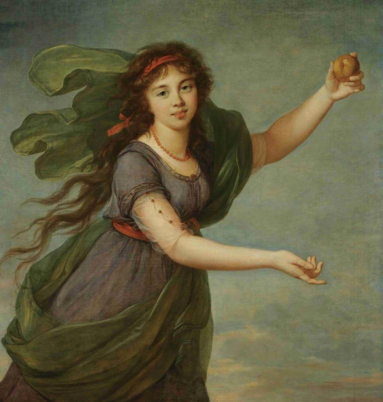 Portrait Of A Young Girl In The Guise Of Atalanta,Elisabeth Louise Vigée Le Brun,Oil Painting,Oil Painting