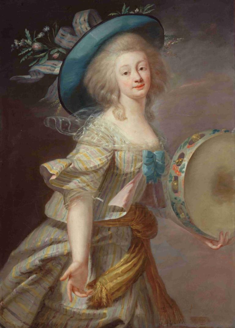 Portrait d'une danseuse,Tanssijan muotokuva,Elisabeth Louise Vigée Le Brun,Öljymaalaus,Öljymaalaus, 1 tyttö