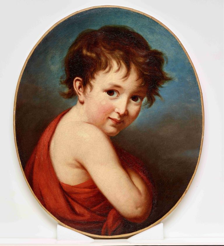 Portrait of Michel,Portret van Michel,Elisabeth Louise Vigée Le Brun,Olieverf,Olieverf, solo, bruin haar