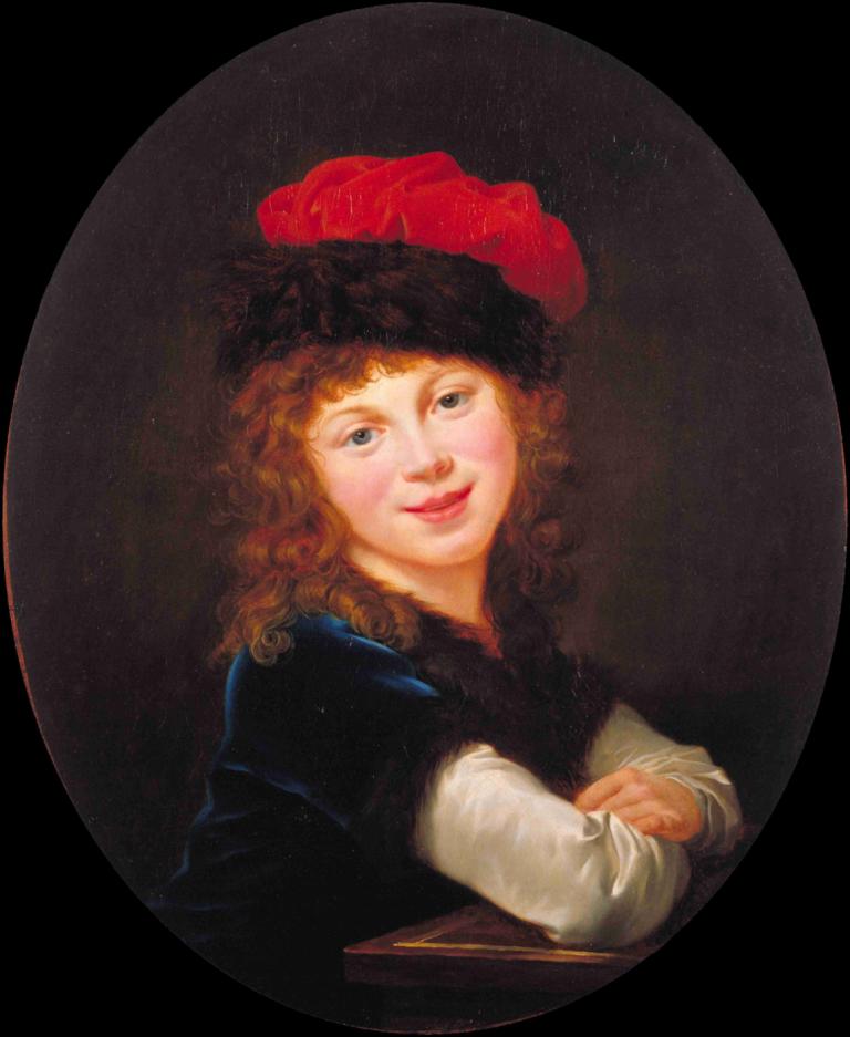 Portrait of a Girl,Elisabeth Louise Vigée Le Brun,Oil Painting,Oil Painting, 1girl, solo, smile, blue eyes