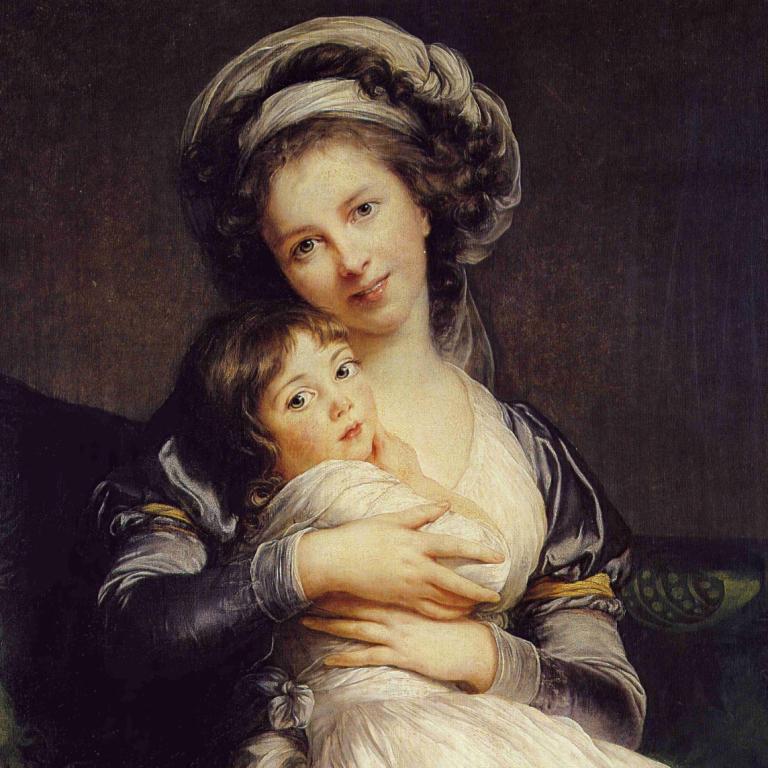 Self-portrait with Her Daughter, Julie (Jeanne Julie Louise)