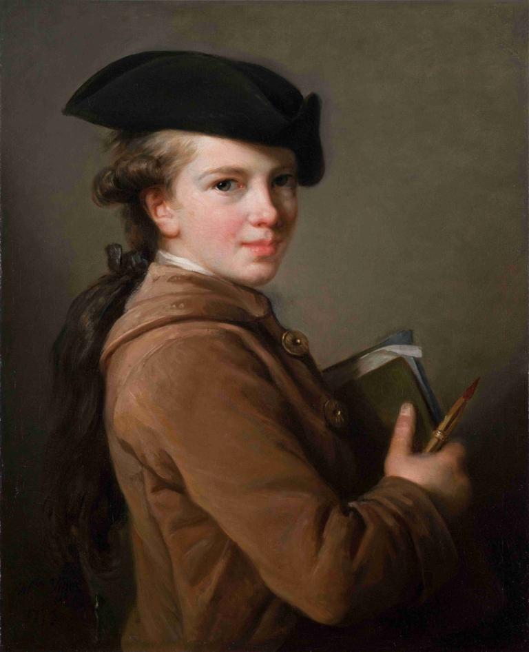 The Artist’s Brother,Konstnärens bror,Elisabeth Louise Vigée Le Brun,Oljemålning,Oljemålning, solo, hatt