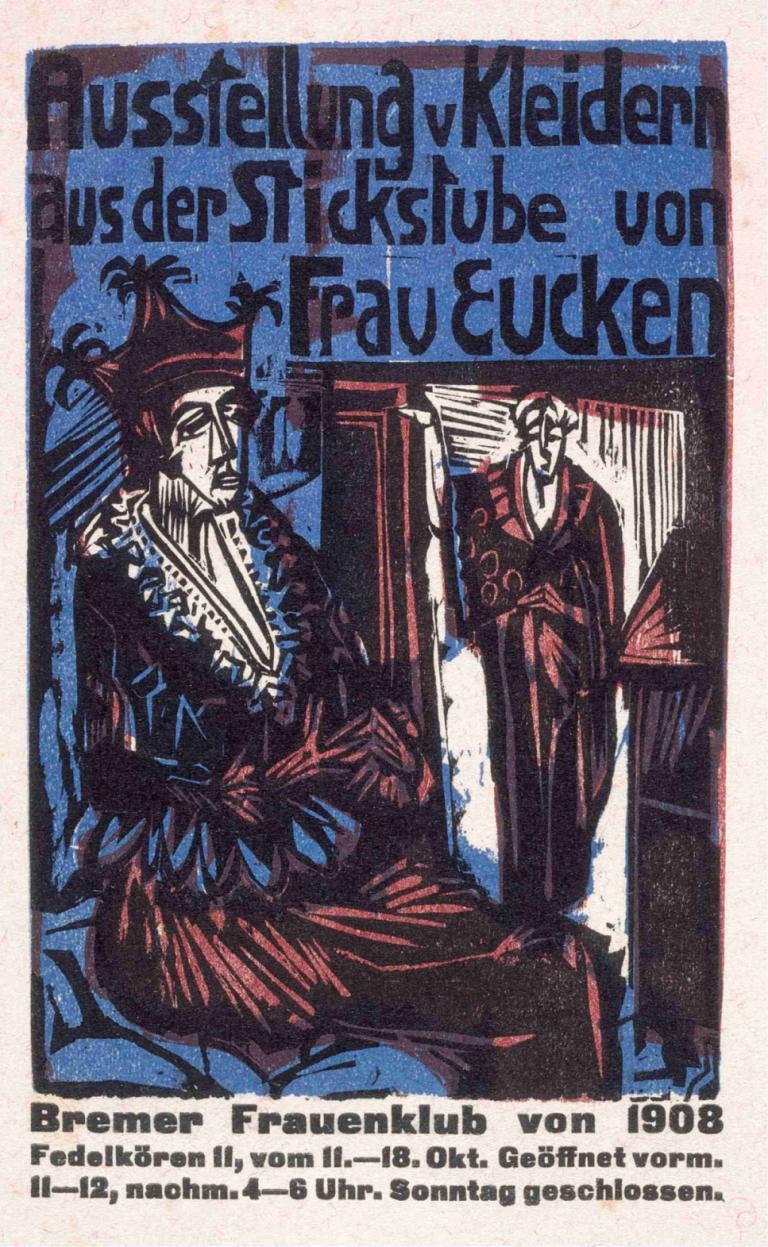 Catalogue of the exhibition of dresses from the needlework salon of Mrs. Eucken,Ernst Ludwig Kirchner