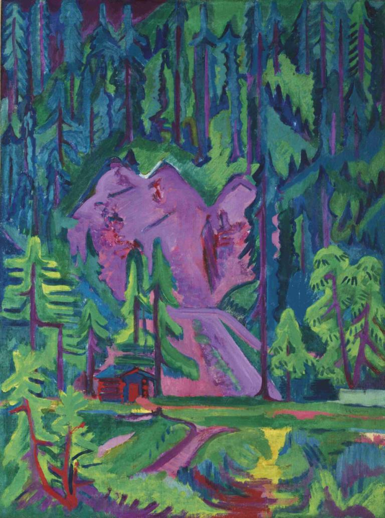 Steinbruch bei Wildboden,Wildboden yakınındaki taş ocağı,Ernst Ludwig Kirchner,Pastel,Pastel