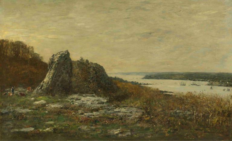 Environs De Brest. Embouchure De L'élorn,Runt Brest. Elorns mynning,Eugène Boudin,Oljemålning,Oljemålning