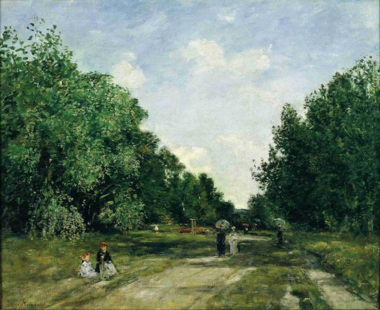 Parc Cordier in Trouville,ปาร์คเกอร์ โคเดียร์ จากทรูวิลล์,Eugène Boudin,โอริน พุดดิ้ง,จิตรกรรมสีน้ำมัน