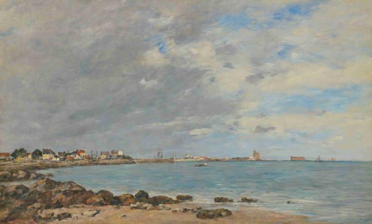 Saint-Vaast-La-Hougue, La Baie,เซนต์วาสเตอร์ของ La Bie - ลาฮูก,Eugène Boudin,โอริน พุดดิ้ง,จิตรกรรมสีน้ำมัน