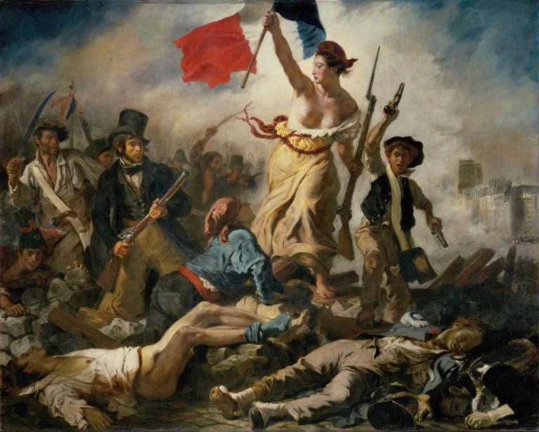 Liberty Leading the People,Frihet att leda folket,Eugène Delacroix,Oljemålning,Oljemålning, konstparodi