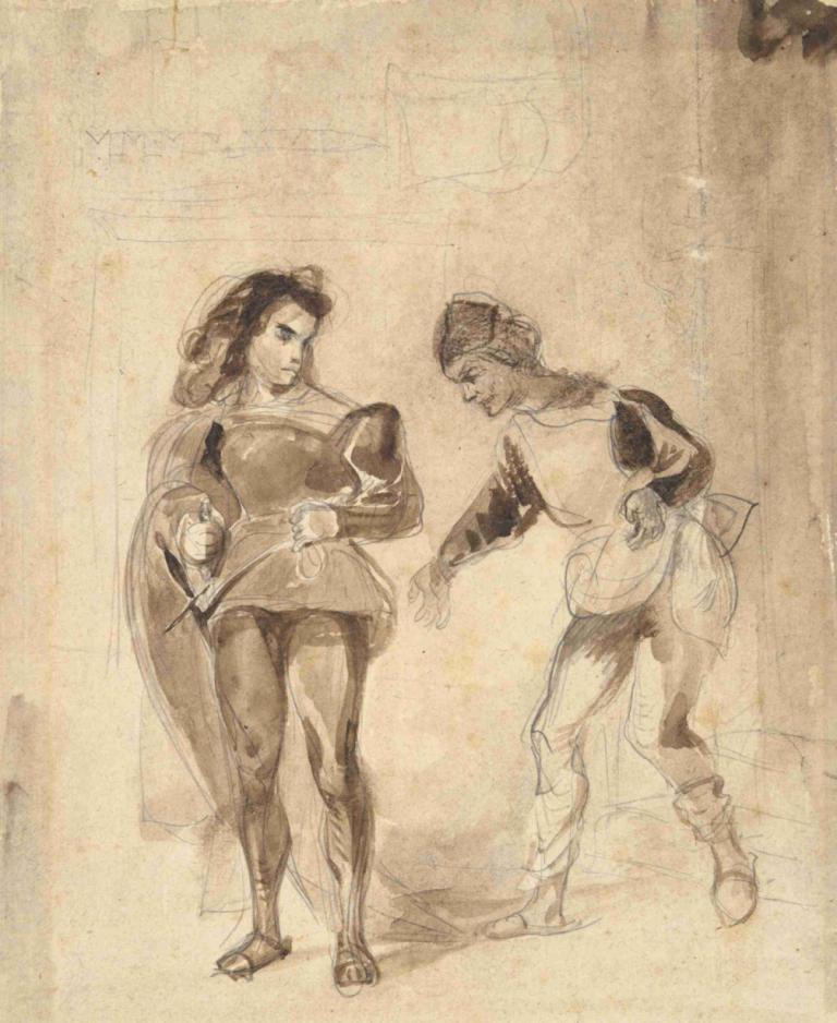 Ravenswood and Caleb,Ravenwood và Caleb.,Eugène Delacroix,Oh, Delacrova.,Phác thảo,Phác thảo, 1 cậu bé