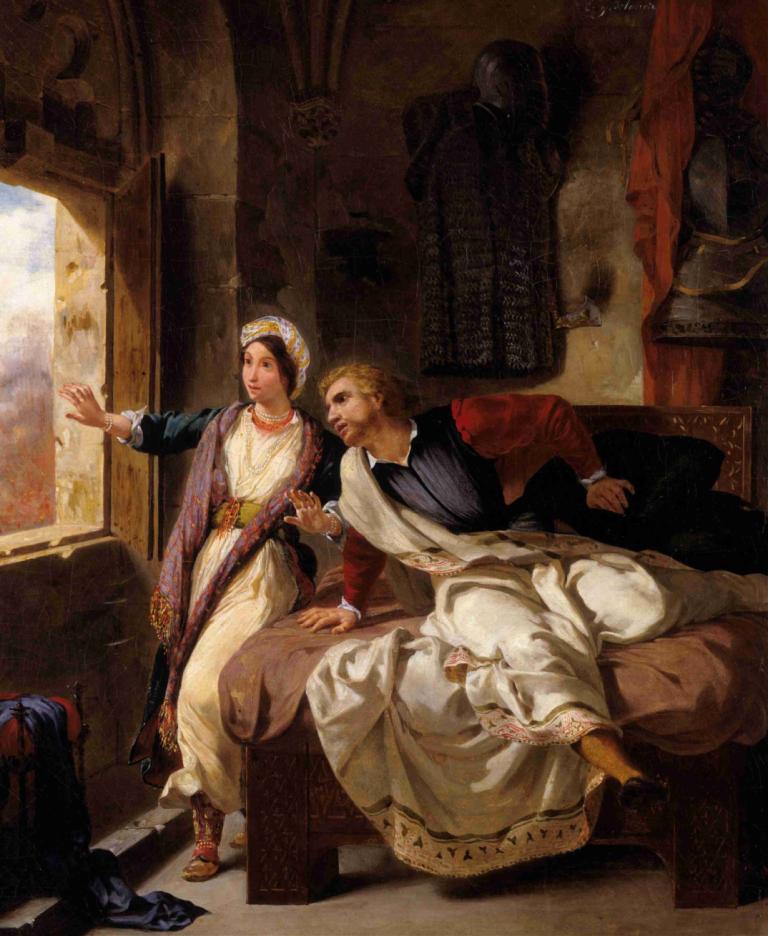 Rebecca and the Wounded Ivanhoe,Rebecca và Effenho bị thương.,Eugène Delacroix,Oh, Delacrova.,Tranh sơn dầu